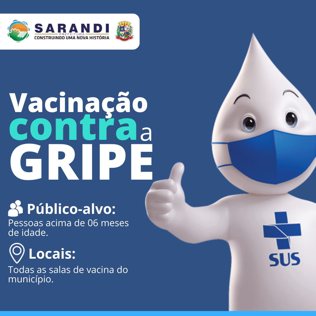 Comunicado vacinação contra a Gripe em Sarandi